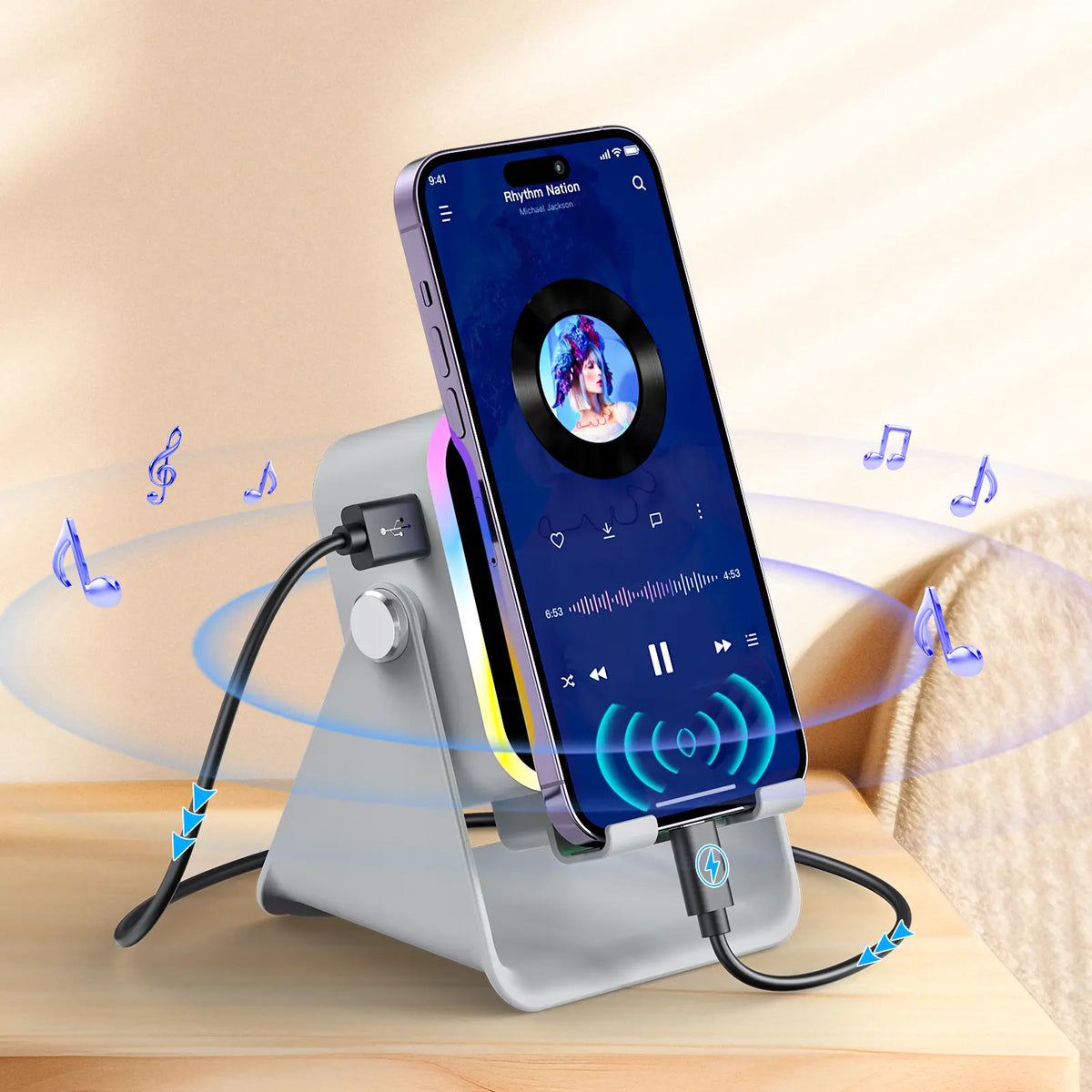 Halolume 5-in-1 Wireless Speaker Stand