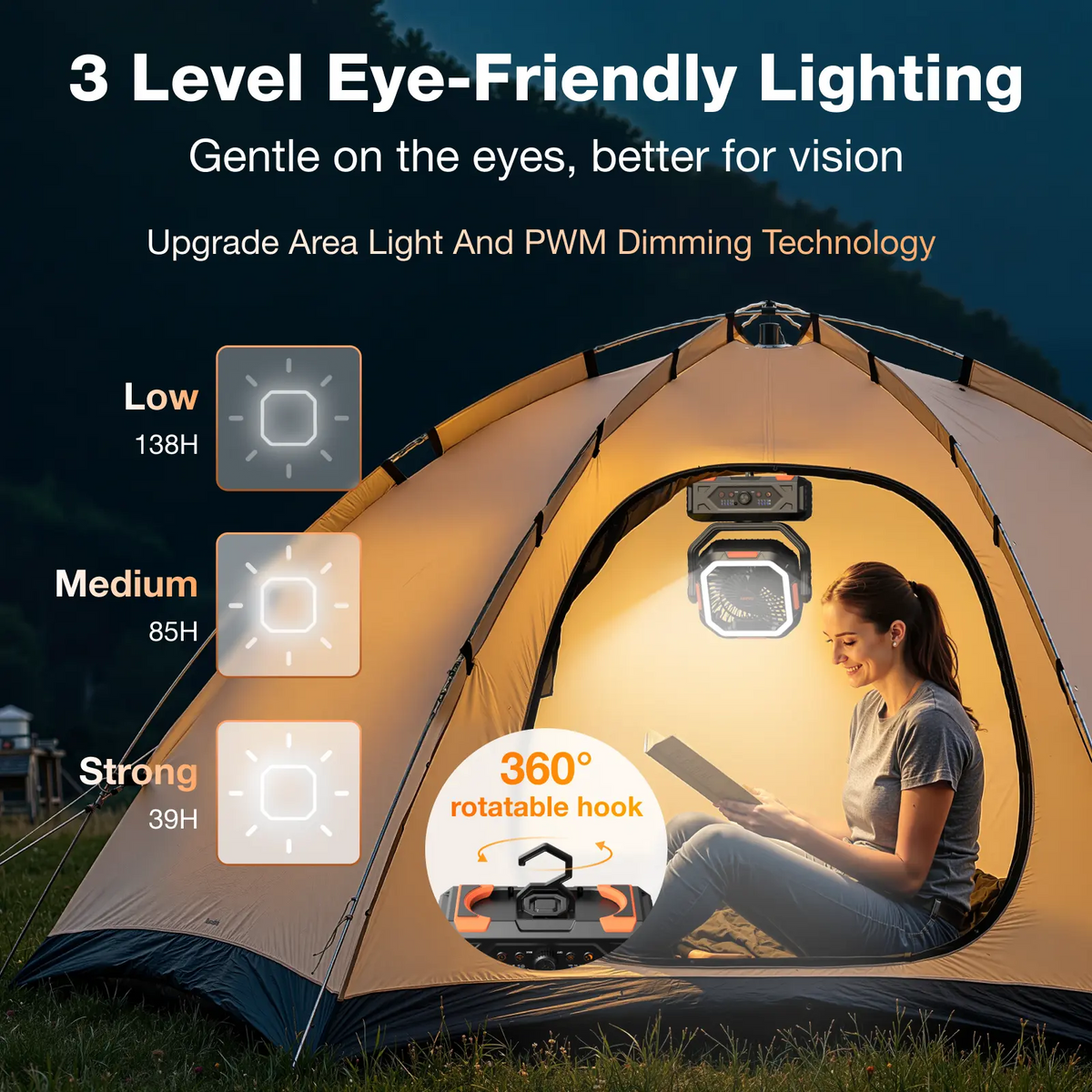 OGERY Zephra Camping Fan