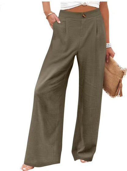 Brisa Wide-Leg Linen Pants