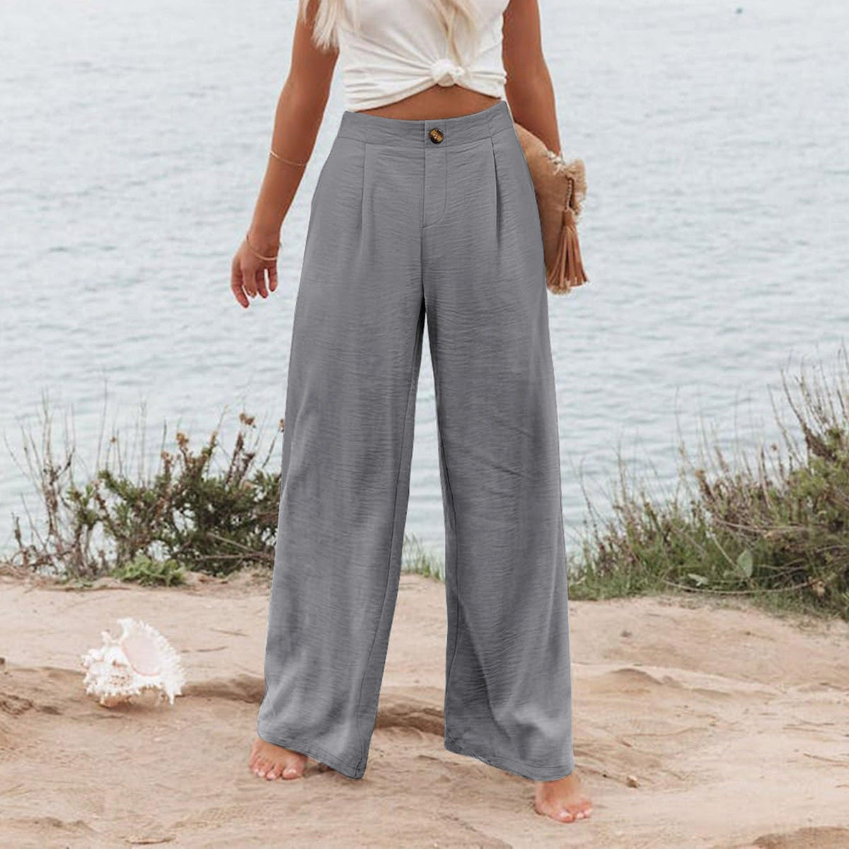 Brisa Wide-Leg Linen Pants
