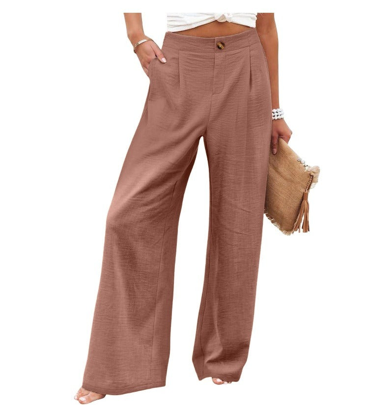 Brisa Wide-Leg Linen Pants